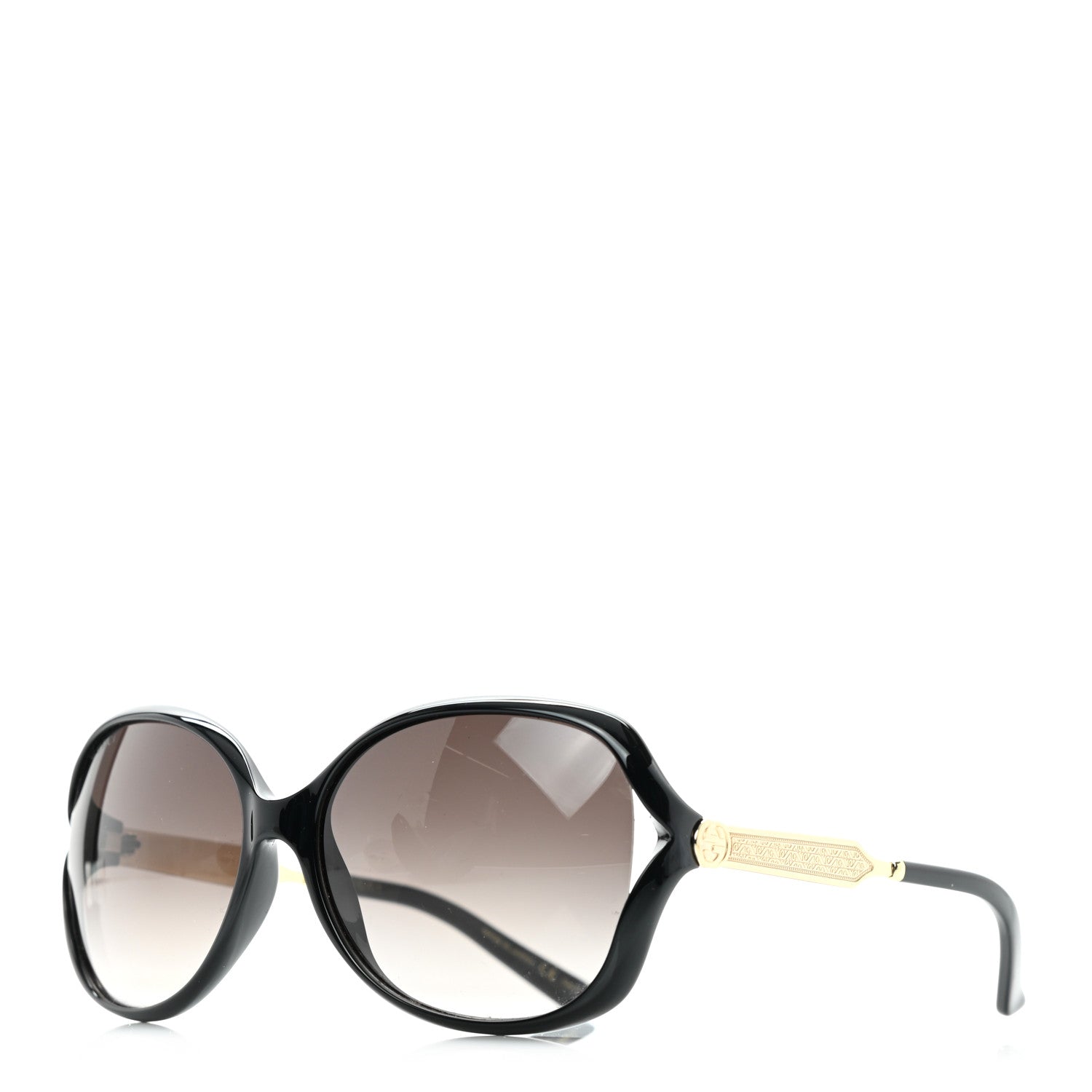 Gucci Acetate Oversized Butterfly Sunglasses GG 0076S Black 1 of 6