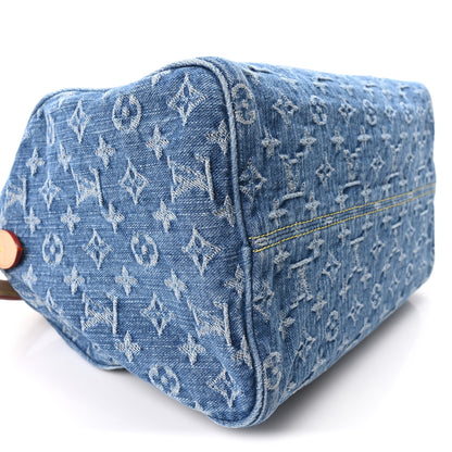 Louis Vuitton Monogram Denim Speedy Soft 30 Blue 8 of 10
