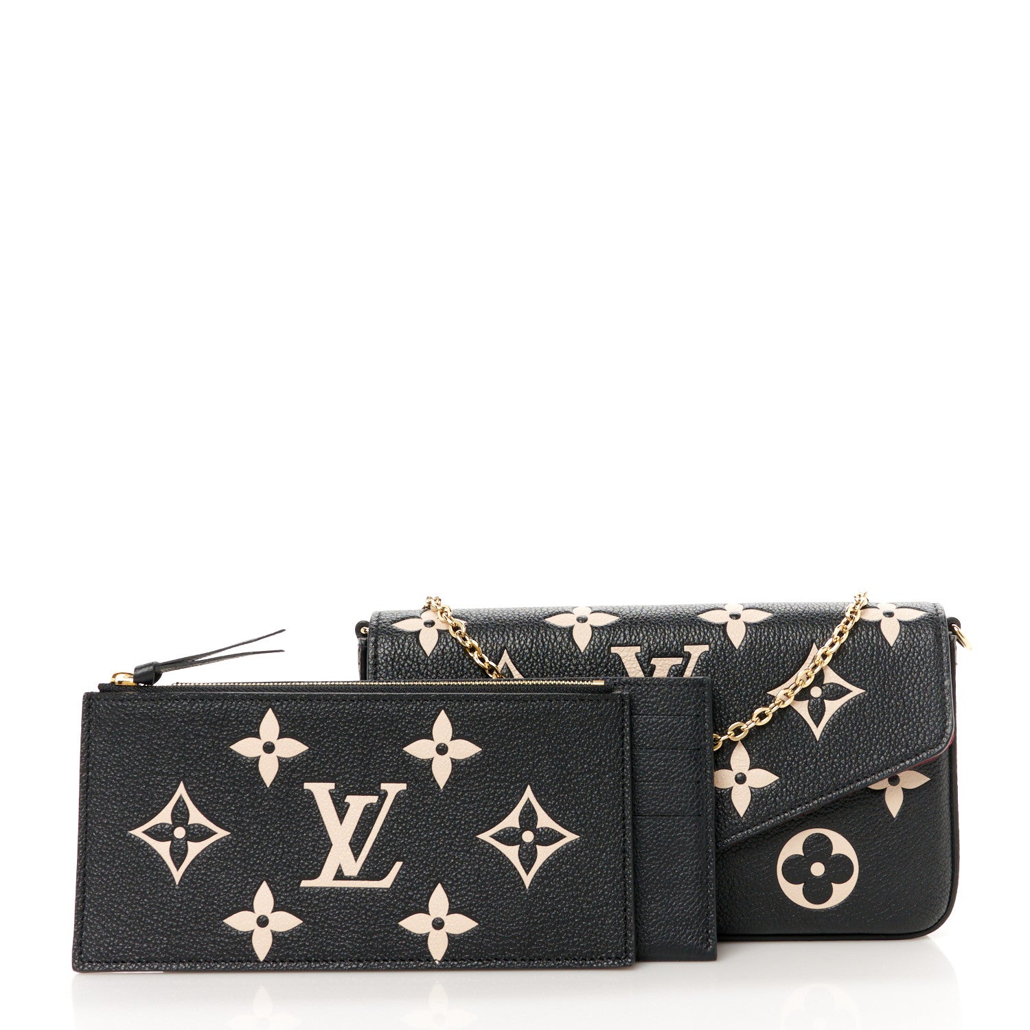 Louis Vuitton Empreinte Monogram Giant Felicie Pochette Black Beige 3 of 15