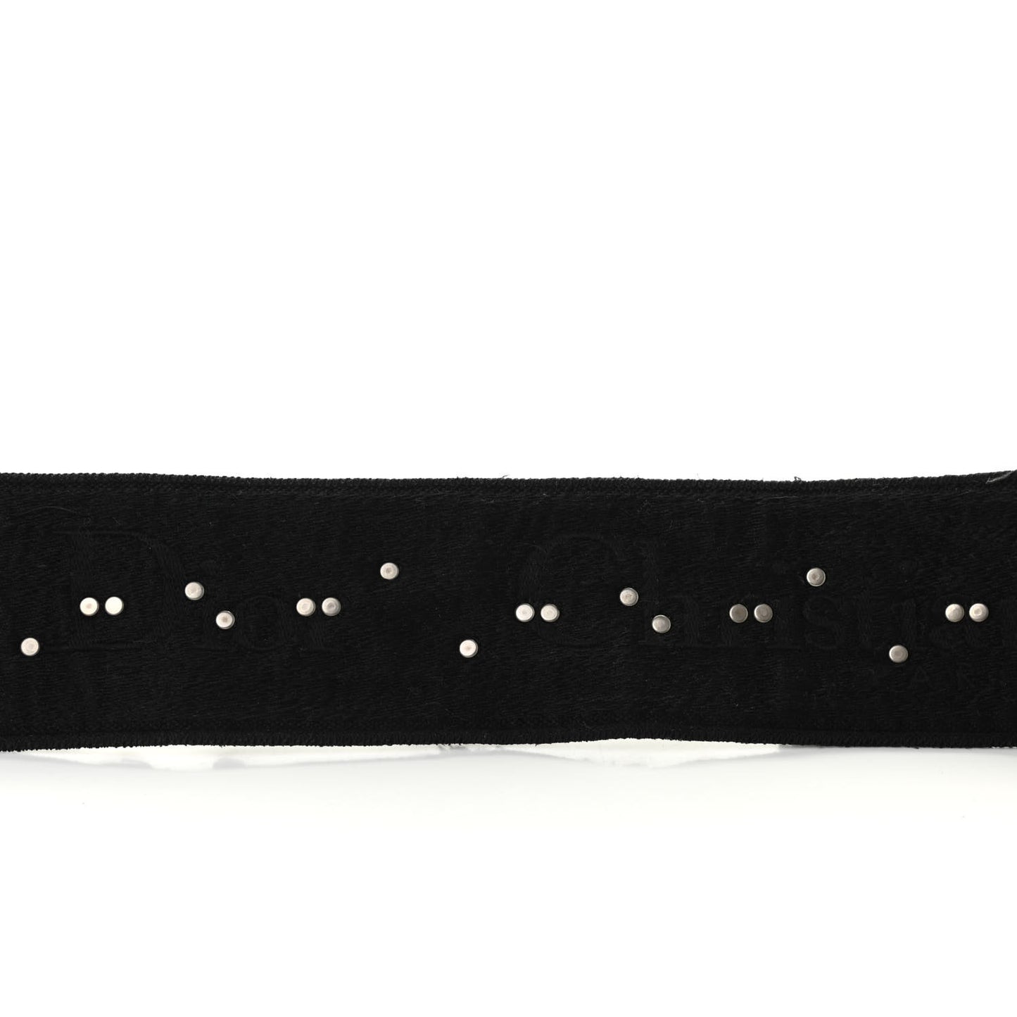 Canvas Embroidered Studded Camouflage Shoulder Strap Black