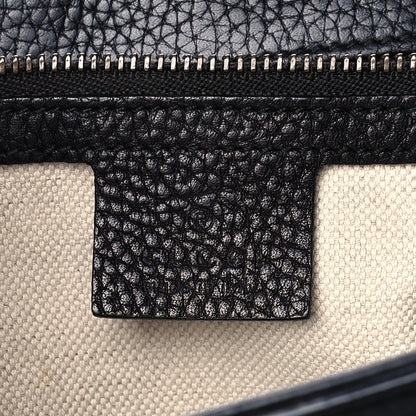 Gucci Calfskin Small GG Marmont Top Handle Bag Black 6 of 15