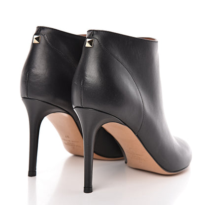 Valentino Garavani Calfskin Rockstud Ankle Booties 37 Black 4 of 8