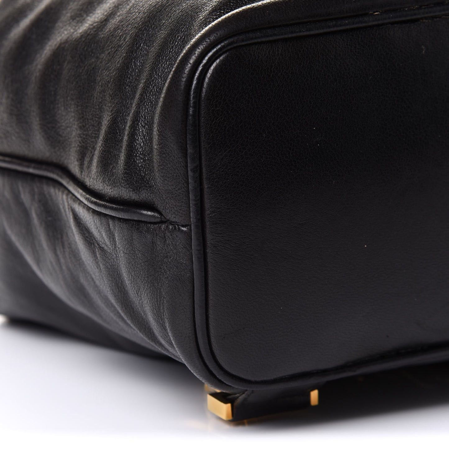 Lambskin CC Drawstring Backpack Black