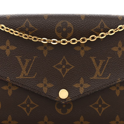 Louis Vuitton Monogram Pochette Felicie Chain Wallet Fuchsia 7 of 12