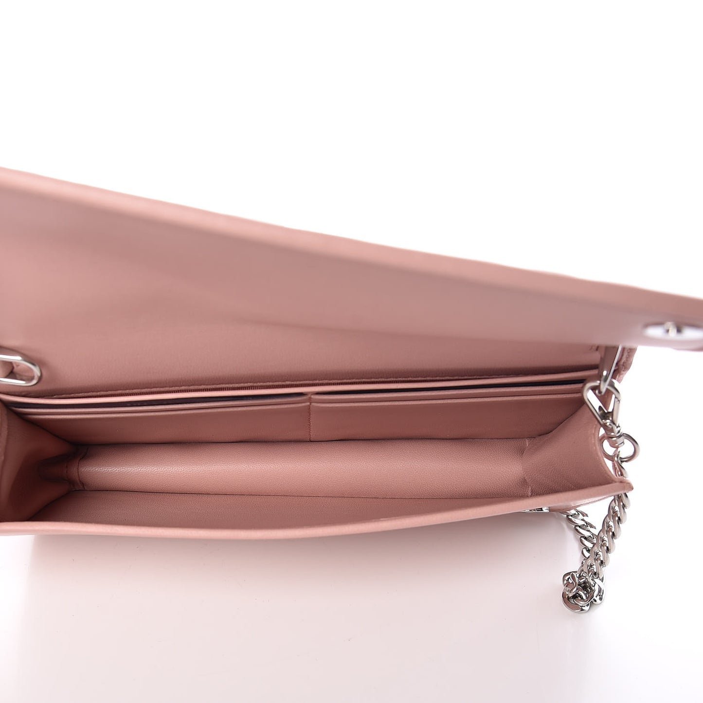 Nappa Mini Impunture Bandoliera Chain Crossbody Bag Orchidea