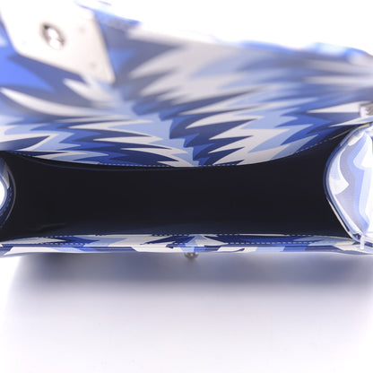Chanel Printed Calfskin Medium Boy Flap Blue White 5 of 10