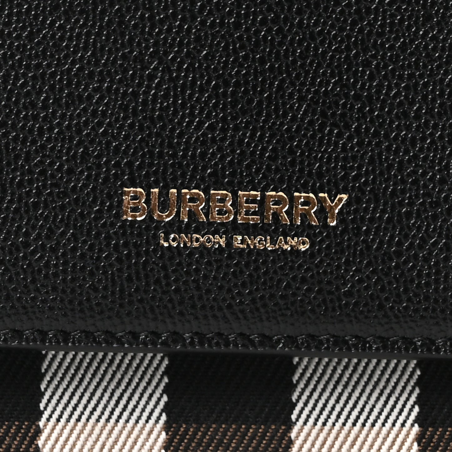 Derby Calfskin House Check Mackford Crossbody Bag Black