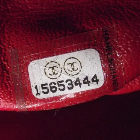 Lambskin Quilted Jumbo Flap Red 12C