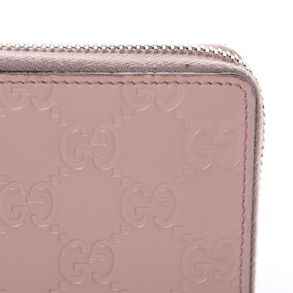 Gucci Guccissima Bow Zip Around Wallet Pink 10 of 13