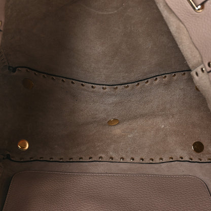 Valentino Garavani Pebbled Calfskin Medium Rockstud Tote Poudre 5 of 9