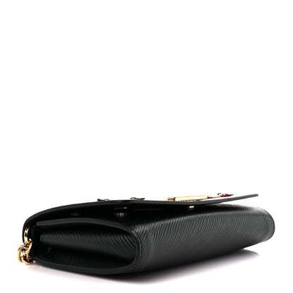 Louis Vuitton Epi Mechanical Flowers Twist Chain Wallet Black 4 of 10