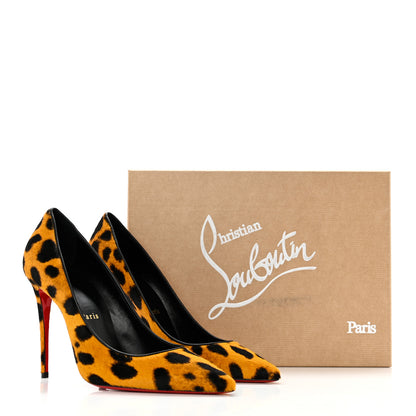 Christian Louboutin Calf Hair Leopard Kate 100 Pumps 37.5 Spicy 8 of 8
