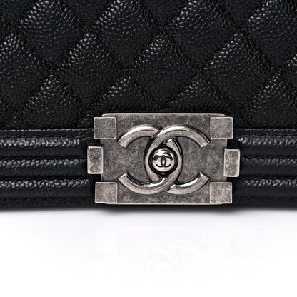 Chanel Caviar Quilted Medium Boy Flap Black 10 of 12