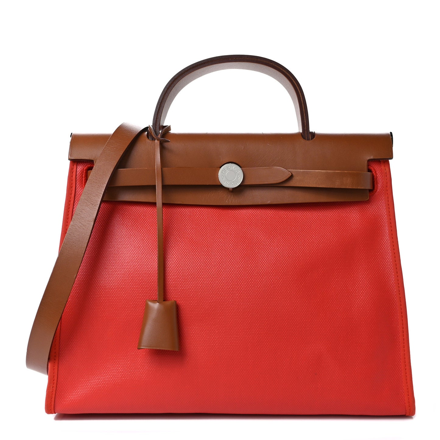 Toile H Berline Vache Hunter Herbag Zip 31 PM Naturel Rouge H