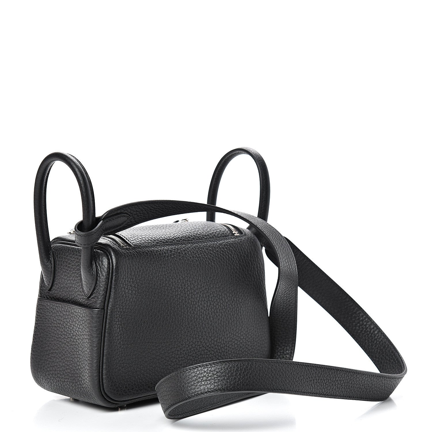 Hermes Taurillon Clemence Mini Lindy 20 Black 2 of 11