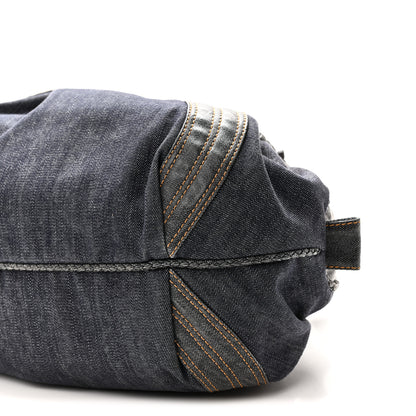 Fendi Denim Spalmati Woven Spy Bowler Blue 10 of 10