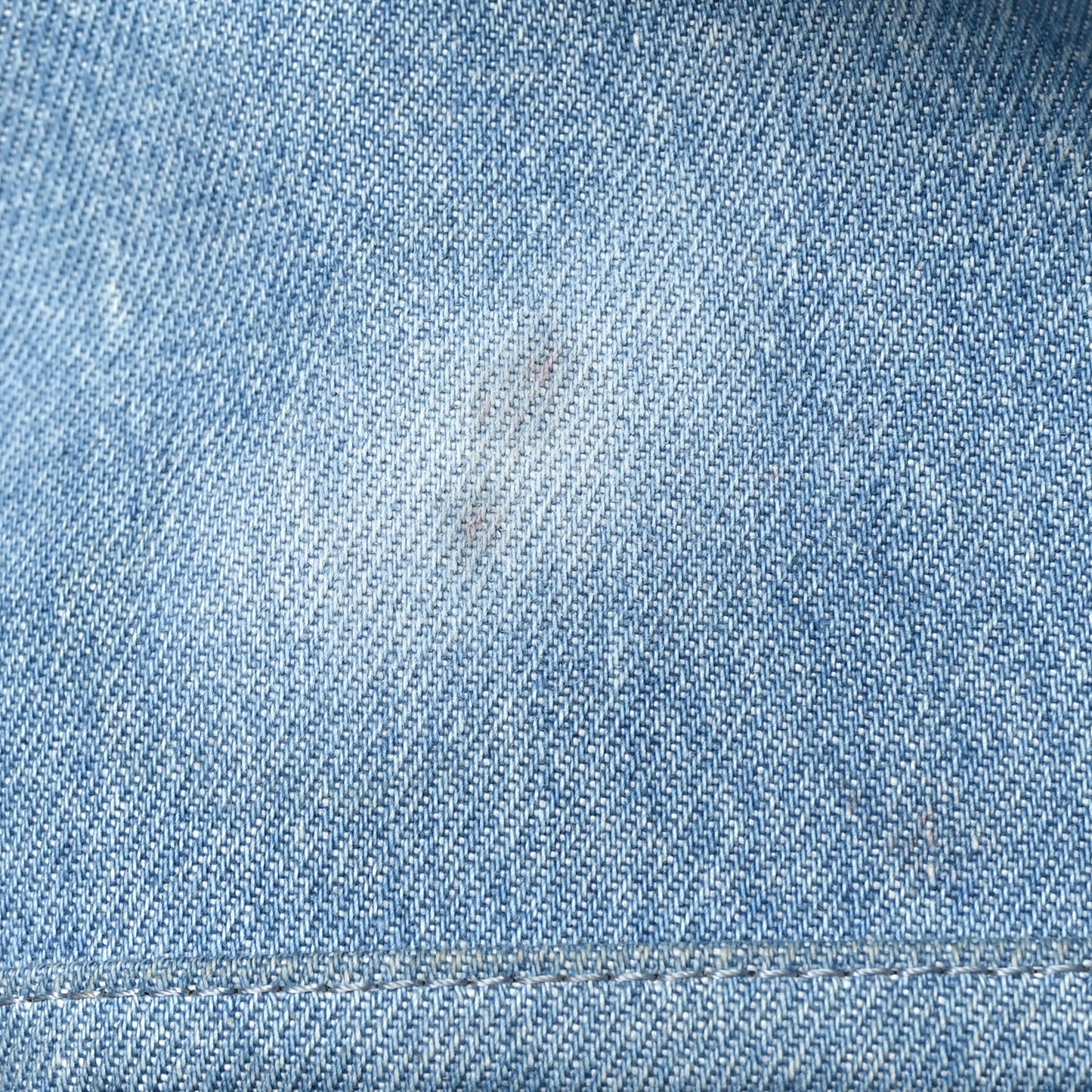 Denim Vitello King FF Embroidered Mini Baguette Denim Chiaro Brandy