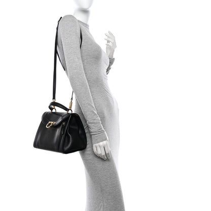 Salvatore Ferragamo Calfskin Sofia Rainbow Top Handle Bag Black 3 of 17