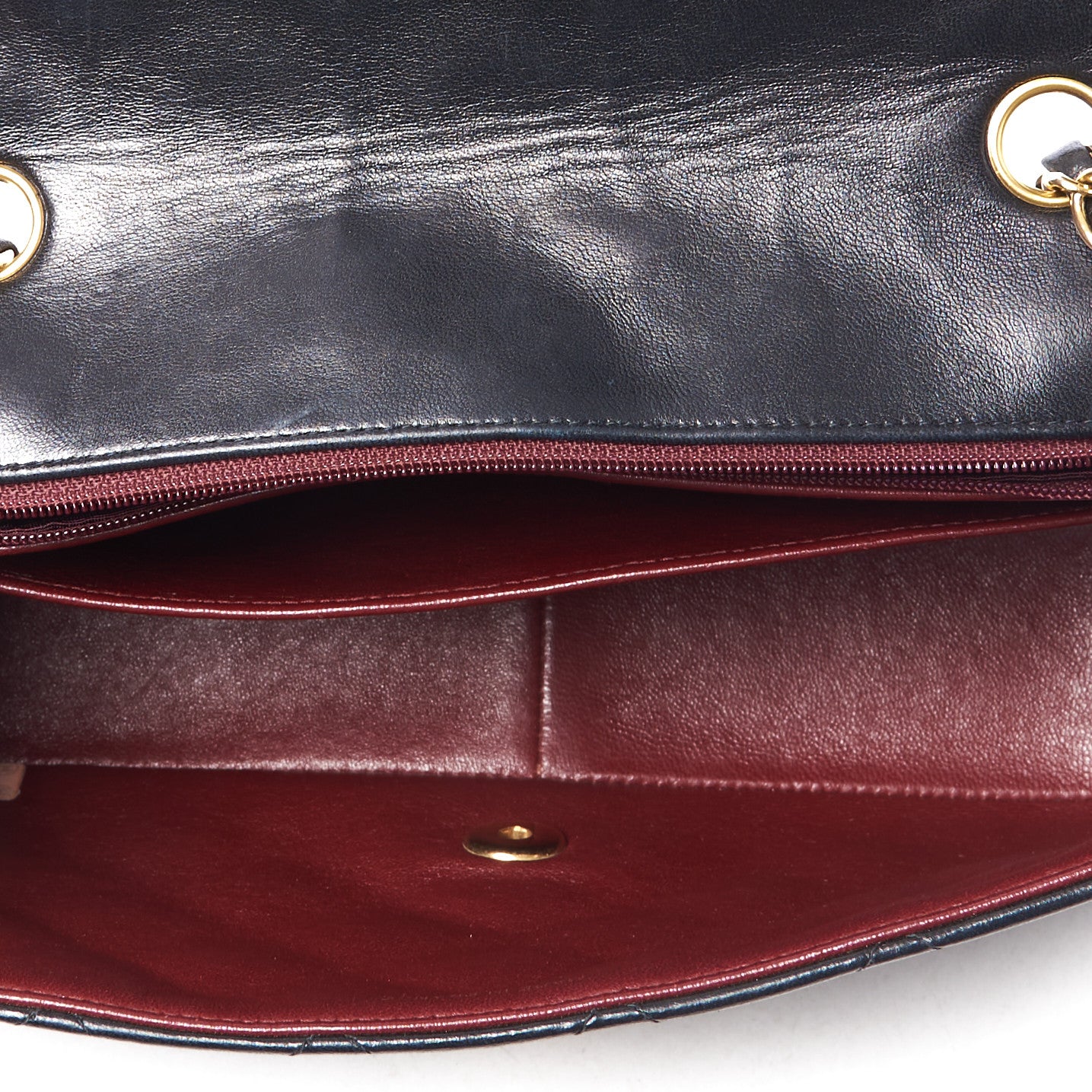 Lambskin Quilted Medium Single Flap Black