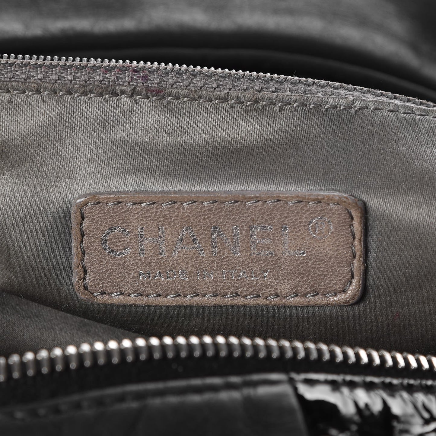 Lambskin Patent Calfskin Brooklyn Patchwork Hobo Black