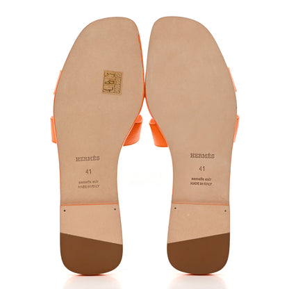 Hermes Epsom Oran Sandals 41 Orange Sunset 5 of 9