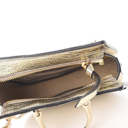 Chloe Metallic Calfskin Lambskin Suede Mini Pixie Signature Belt Bag Gold 5 of 9