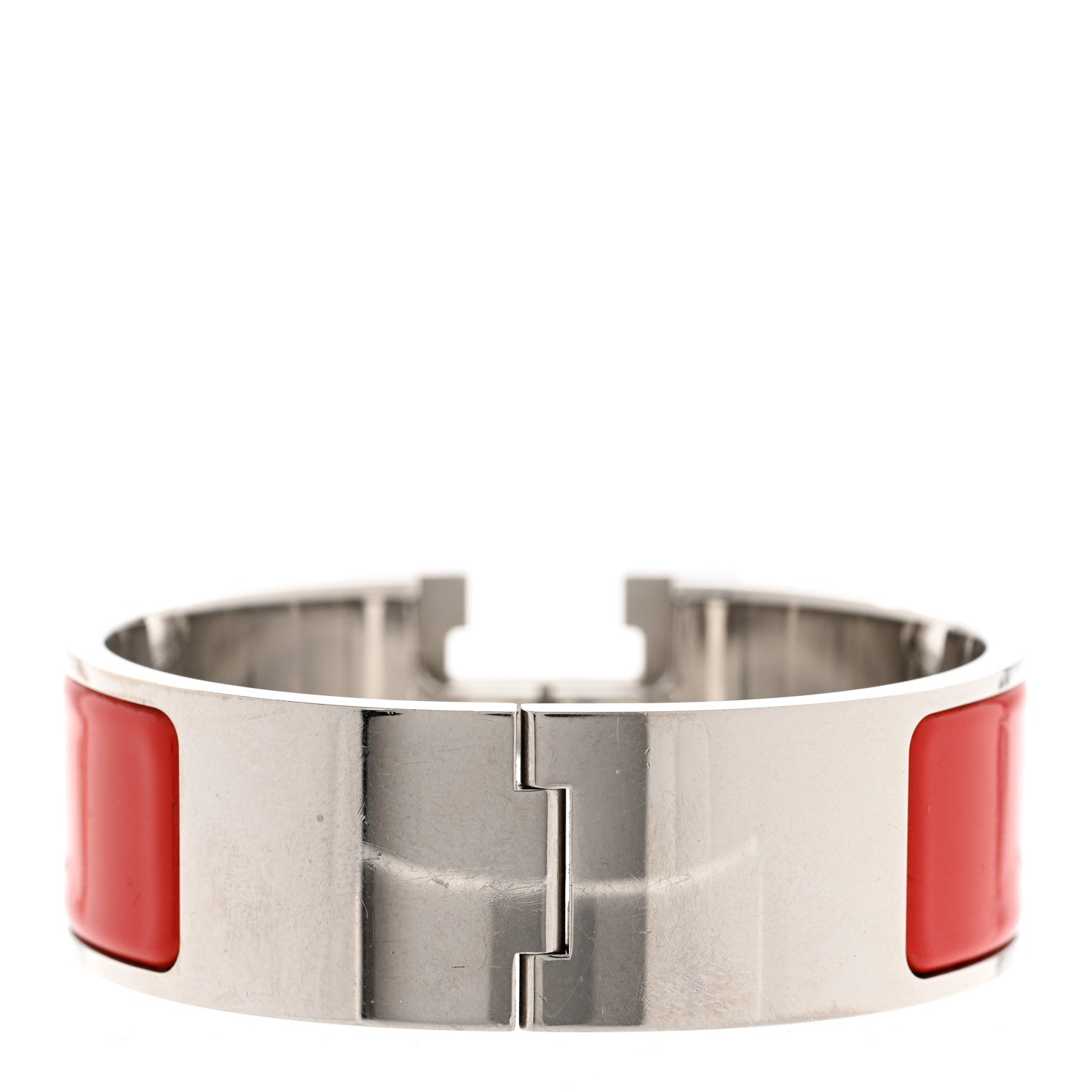 Hermes Enamel Wide Clic Clac H Bracelet GM Rouge Vif 3 of 6