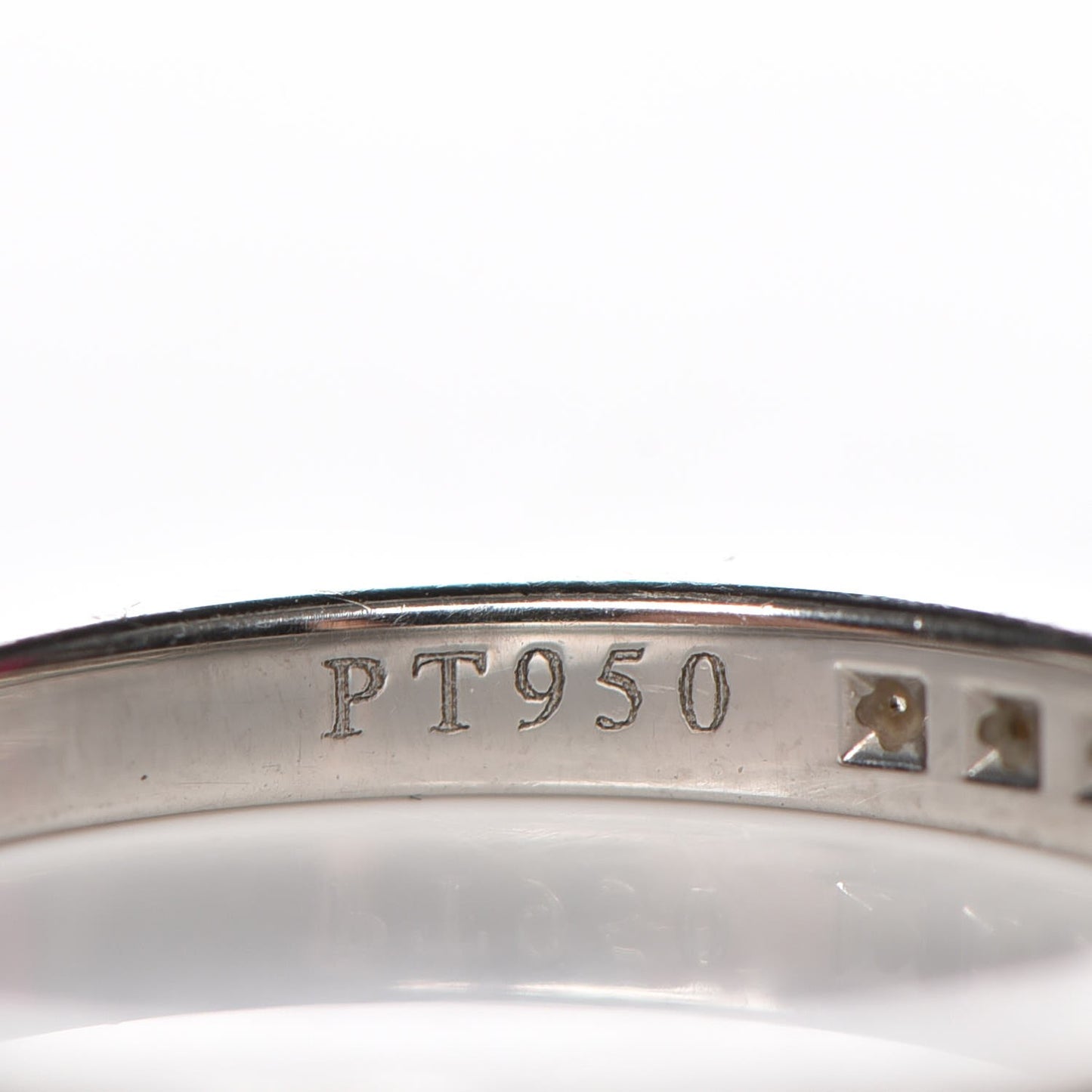 Platinum Diamond Half Circle Wedding Band Ring 49 4.75