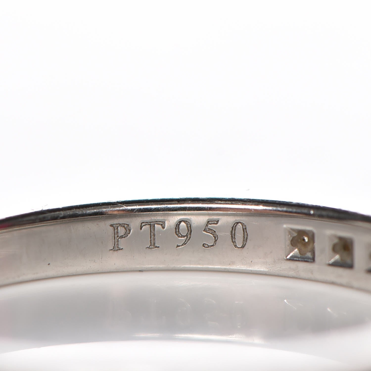 Tiffany Platinum Diamond Half Circle Wedding Band Ring 49 4.75 5 of 7