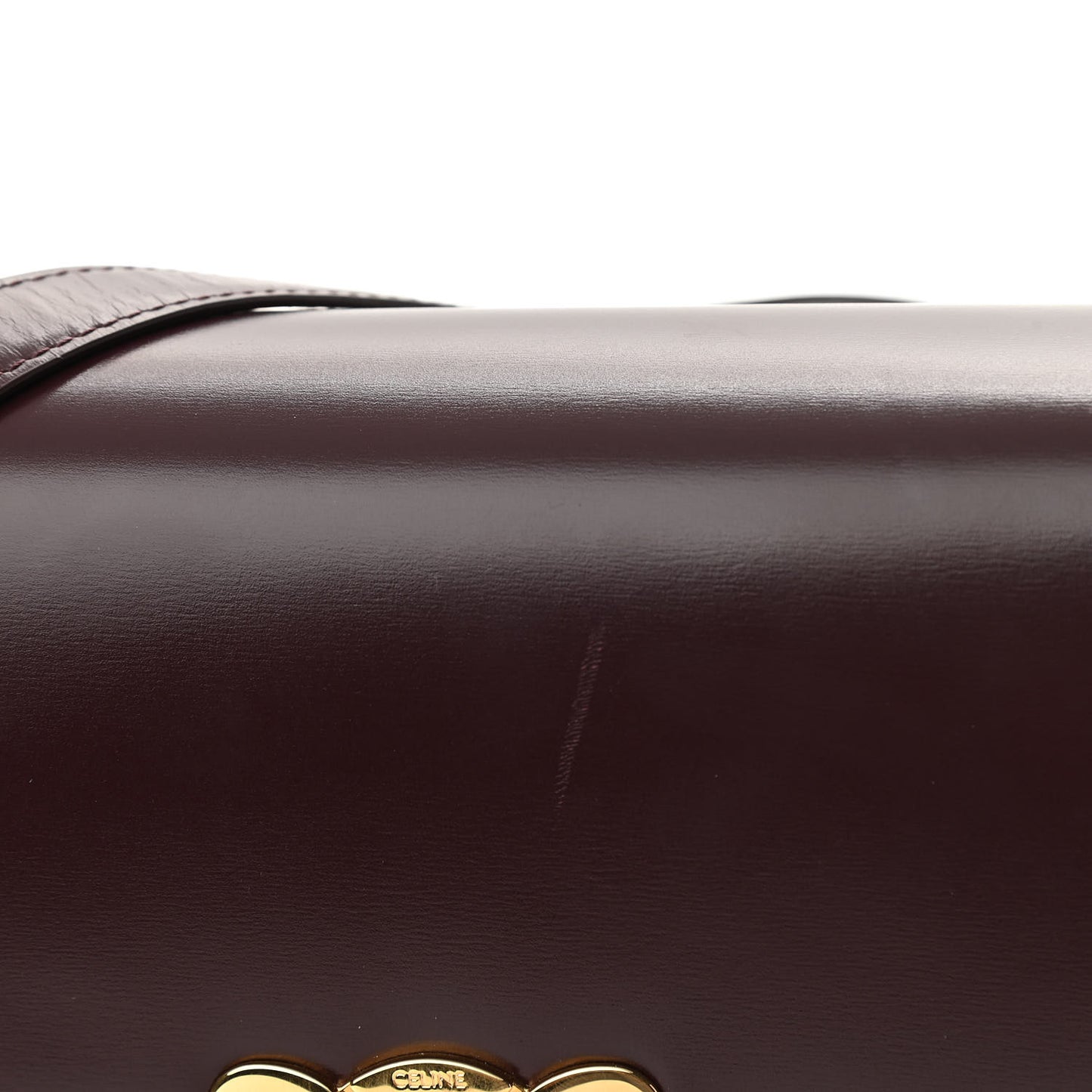 Shiny Calfskin Medium Triomphe Burgundy