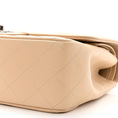 Chanel Caviar Quilted Jumbo Double Flap Beige Clair 10 of 13
