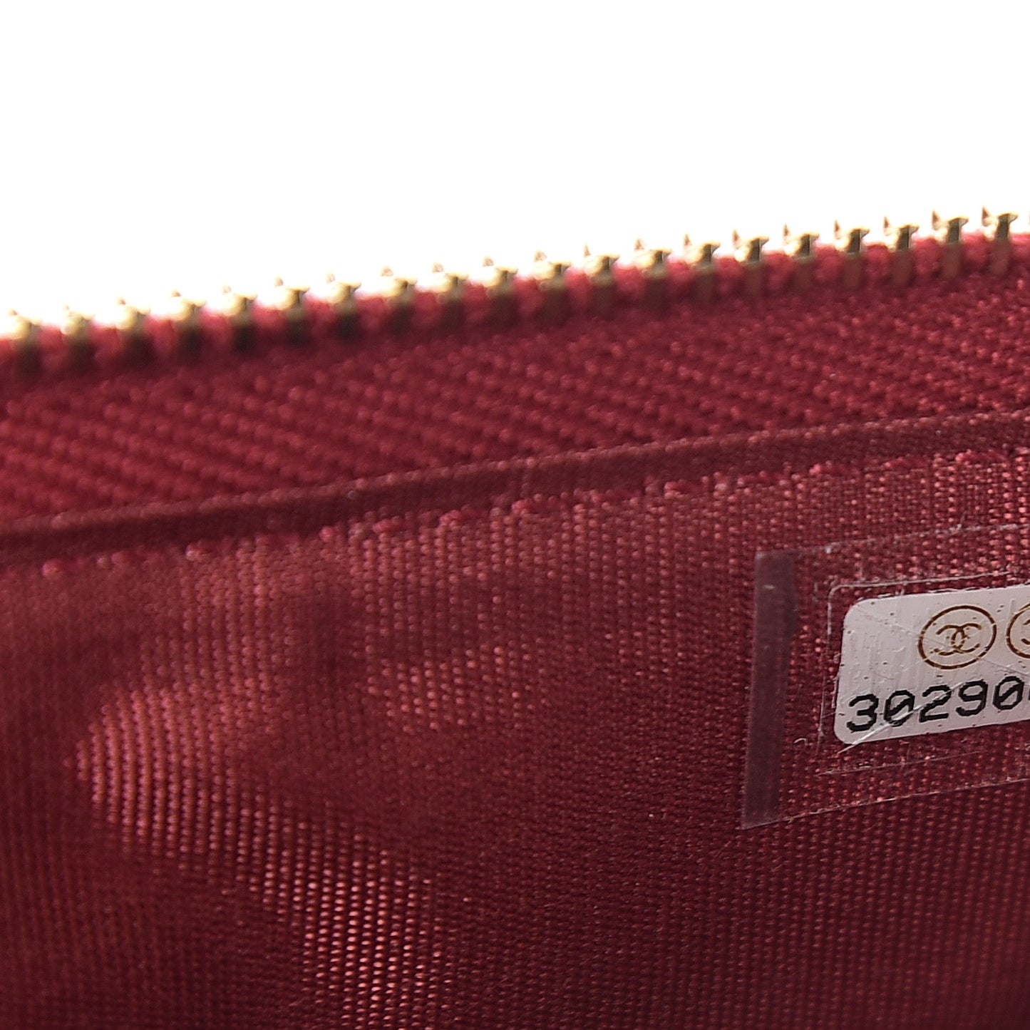 Shiny Goatskin Quilted 19 Flat Wallet Pouch Rouge