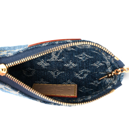 Louis Vuitton Monogram Denim Key Pouch Denim Blue 5 of 8