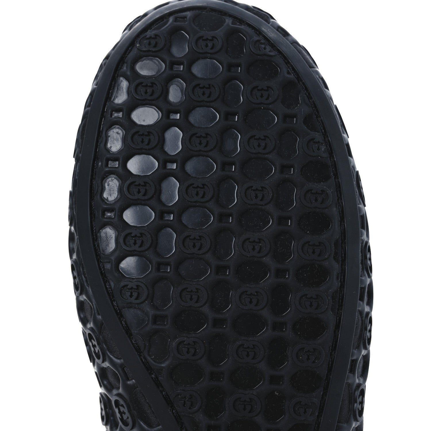 Gucci Rubber Satin Ballerina Flats 40 Black 8 of 11