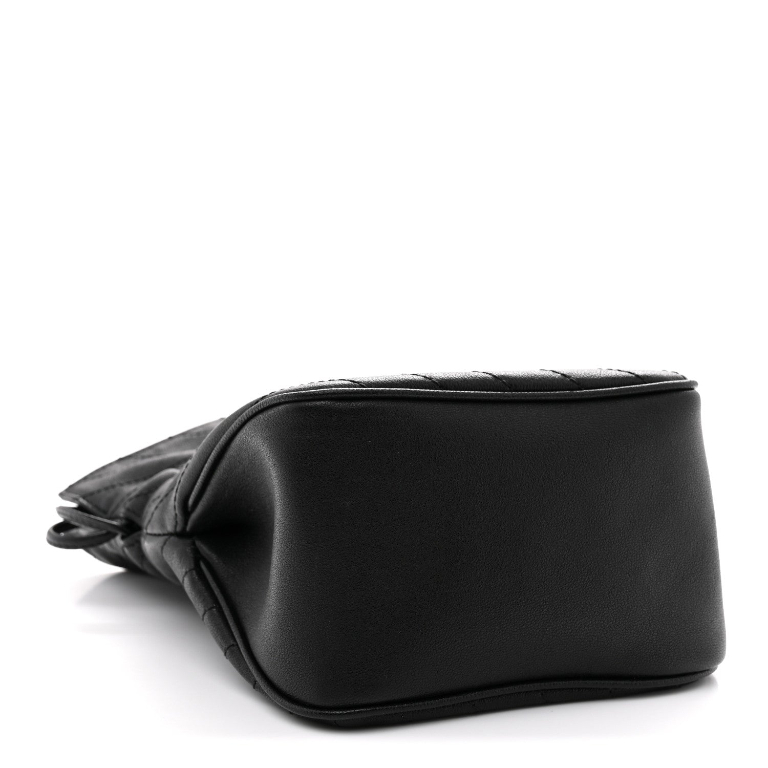 Gucci Sakai Be Green Calfskin Diagonal Stitched Mini Blondie Bucket Bag Black 4 of 10
