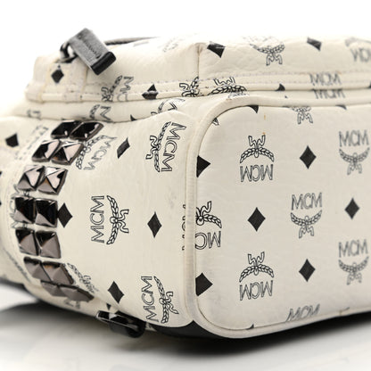 MCM Visetos Side Stud X-Mini Stark Bebe Boo Backpack White 15 of 28