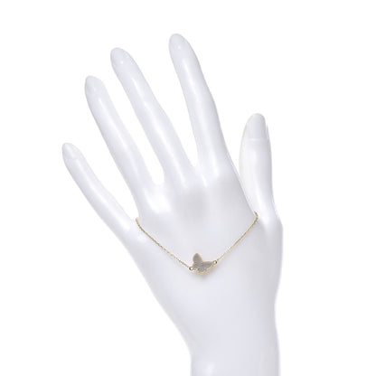Van Cleef & Arpels 18K Yellow Gold Mother of Pearl Sweet Alhambra Butterfly Bracelet 2 of 7