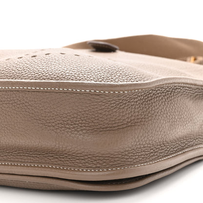 Hermes Taurillon Clemence Evelyne III PM Etoupe 10 of 12