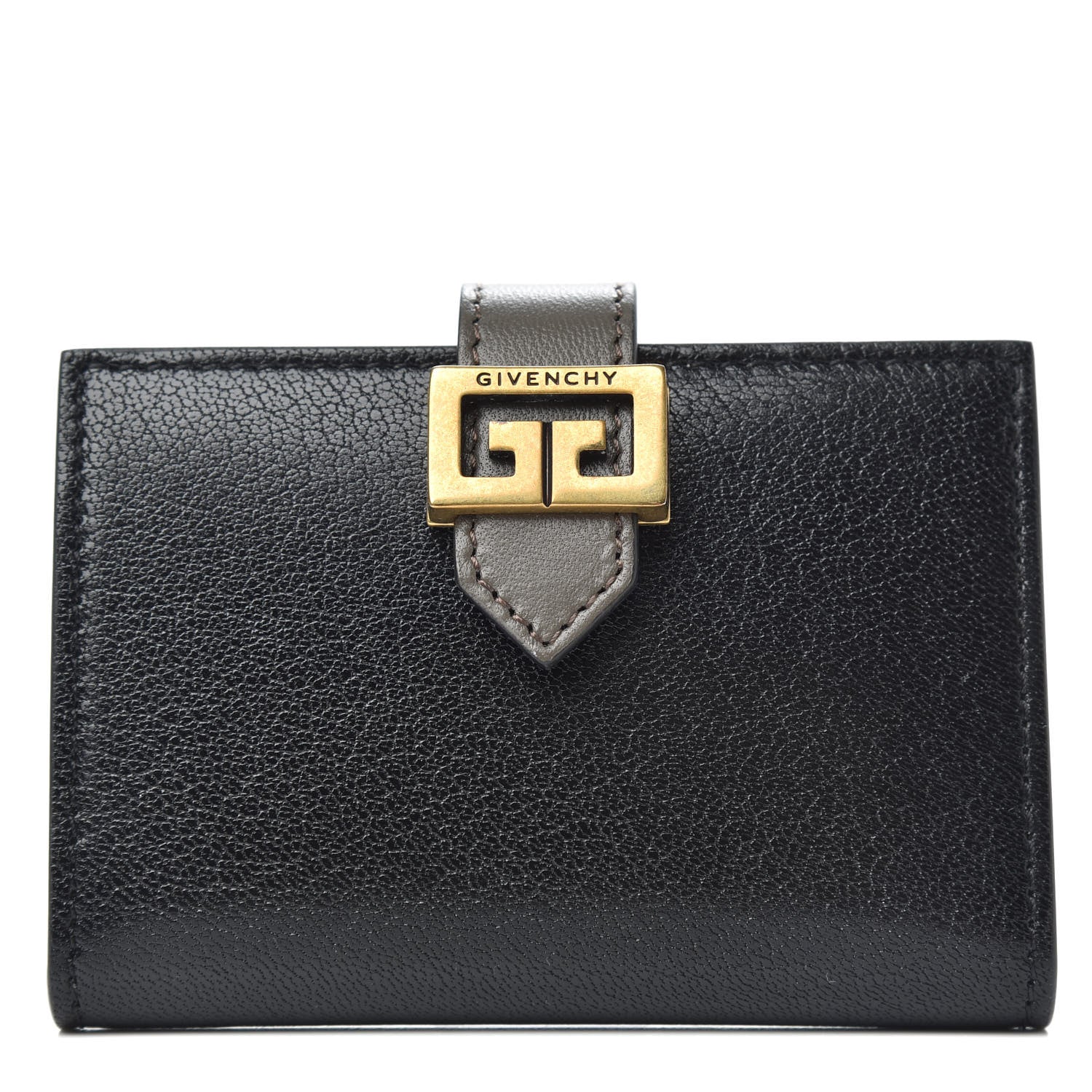 Givenchy Sugar Goatskin GV3 Wallet Black Grey 1 of 7