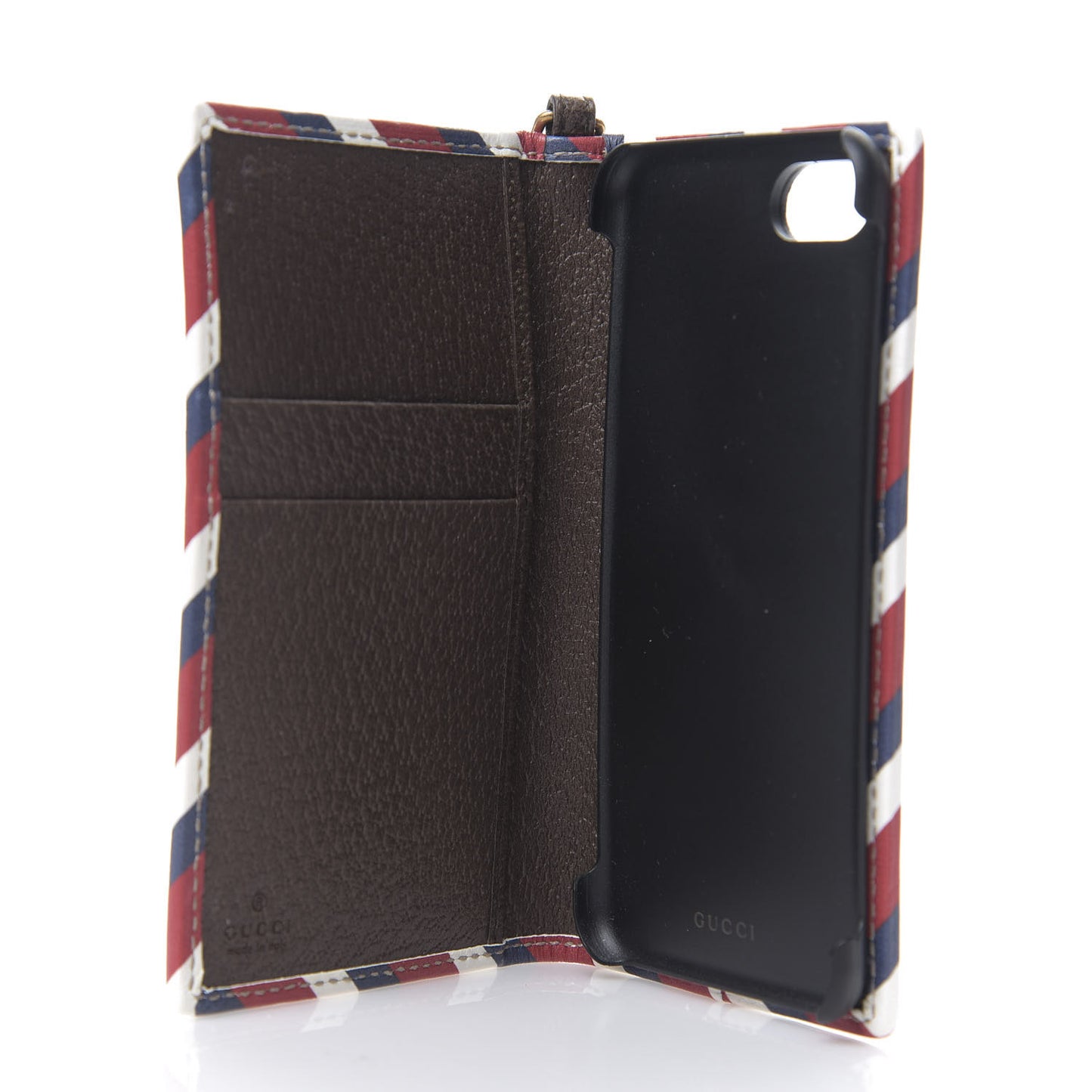 GG Supreme Monogram Courrier Embroidered iPhone 7/8 Case Brown