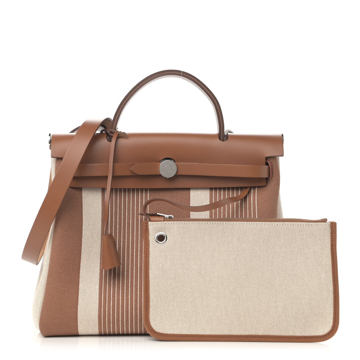 Vache Hunter Toile H Vibration Herbag Zip Retourne 31 PM Fauve Ecru Beige