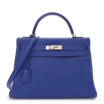 Hermes Togo Kelly Retourne 32 Bleu Electrique 1 of 12