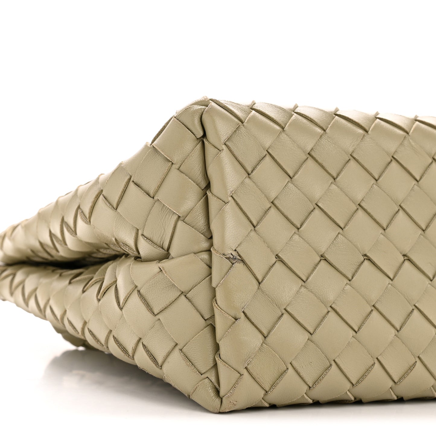 Nappa Intrecciato Medium Andiamo Shoulder Bag Travertine