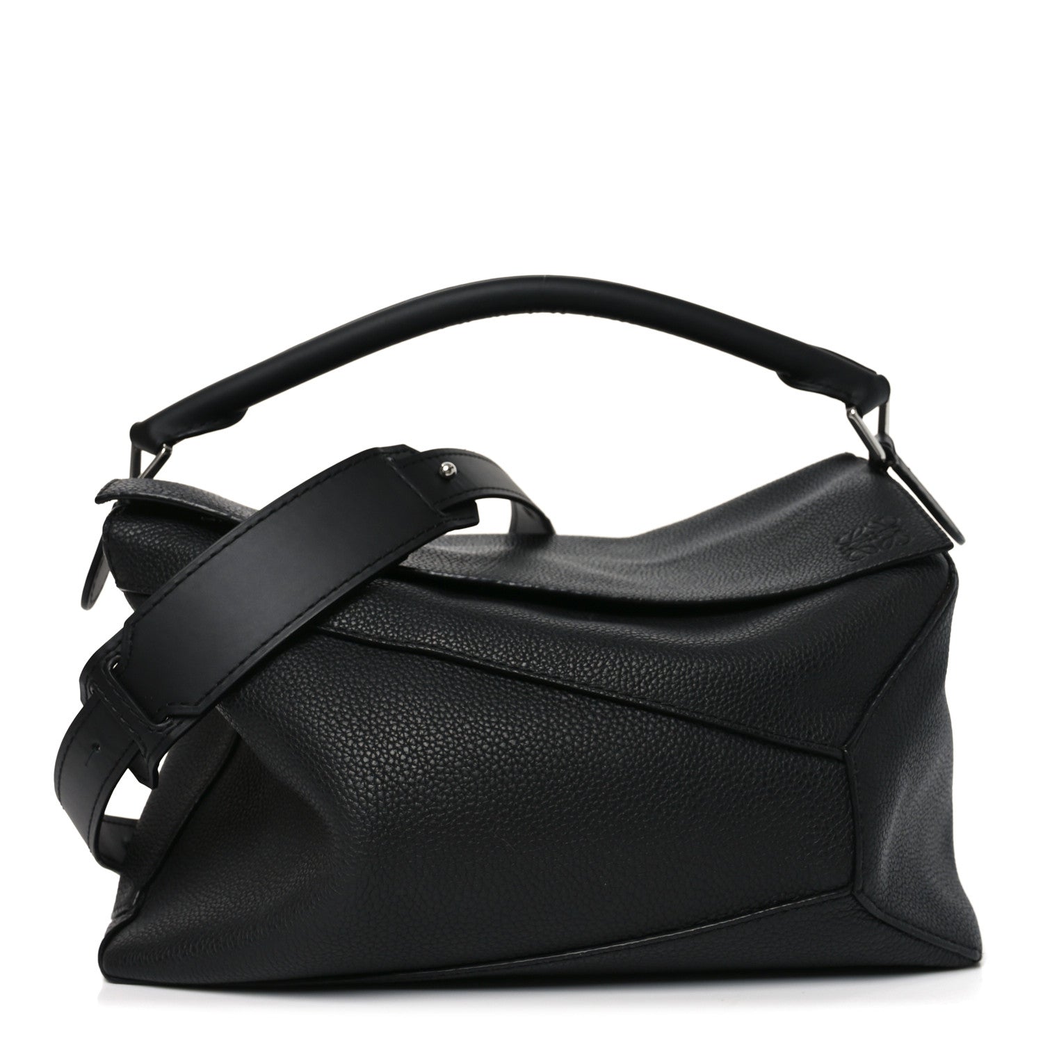 Loewe Grained Calfskin Large Puzzle Bag Black 1 of 9
