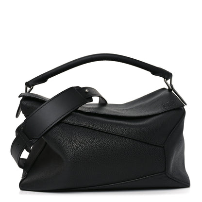 Loewe Grained Calfskin Large Puzzle Bag Black 1 of 9