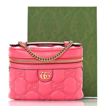 Gucci Calfskin GG Matelasse Mini Top Handle Bag Rhodamine Pink 9 of 9