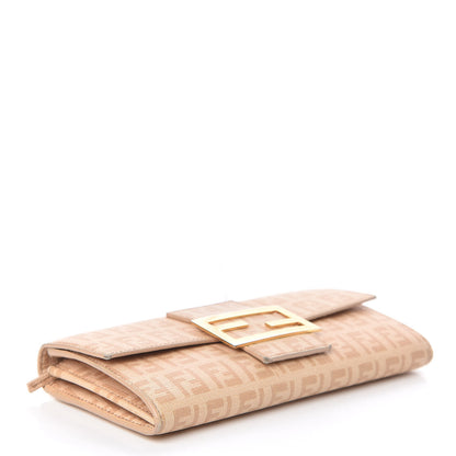 Fendi Zucchino Spalmati Forever Continental Wallet Camelia 4 of 15
