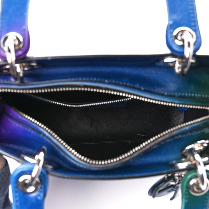 Christian Dior Box Calfskin Gradient Medium Lady Dior Purple Blue Green 5 of 20