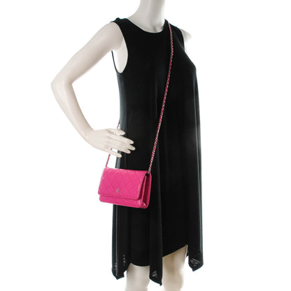 Chanel Caviar Quilted Wallet On Chain WOC Pink 2 of 9
