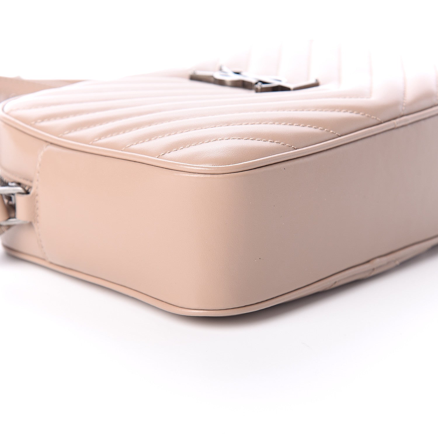 Saint Laurent Calfskin Matelasse Monogram Lou Camera Bag Nude Powder 7 of 8